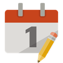 Calendar, pencil Gainsboro icon