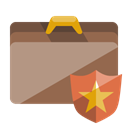 Briefcase, shield RosyBrown icon
