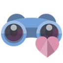 Heart, Binoculars Black icon