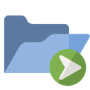 Folder, right, open SkyBlue icon