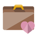 Heart, Briefcase RosyBrown icon