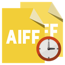 Clock, File, Aiff, Format Goldenrod icon