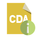 File, Cda, Info, Format Goldenrod icon