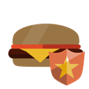 shield, hamburguer Black icon