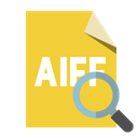 Aiff, zoom, File, Format Goldenrod icon