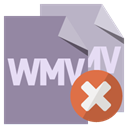 Wmv, Close, Format, File LightSlateGray icon