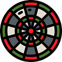 Dart Board, sports, shooting, Aim, sniper, Target, Sports And Competition, weapons Black icon