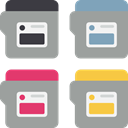 Print Products, Ink, Office Material, Printer Cartridges, miscellaneous, Print, Ink Cartridge DarkGray icon