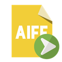Aiff, File, right, Format Goldenrod icon