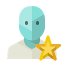 star, user Black icon
