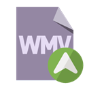 wmv up, Format, Up, Wmv, File LightSlateGray icon