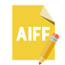 Aiff, File, pencil, Format Goldenrod icon