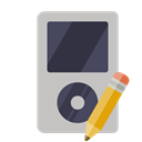 pencil, ipod Silver icon