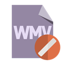 cancel, Wmv, File, Format LightSlateGray icon