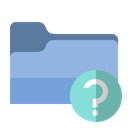 Folder, help SkyBlue icon