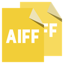 File, Aiff, Format Goldenrod icon