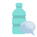 plastic, Bubble, speech, Bottle Black icon