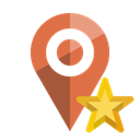 star, location Black icon