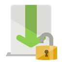 download, Lock, open Gainsboro icon