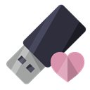 Heart, drive, Pen DarkSlateGray icon