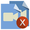 type, File, cross, video CornflowerBlue icon