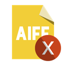 File, cross, Aiff, Format Goldenrod icon