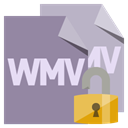 Format, open, Lock, Wmv, File LightSlateGray icon