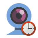Clock, Webcam CornflowerBlue icon