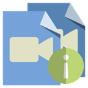 Info, File, type, video CornflowerBlue icon