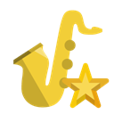 star, music, saxophone Goldenrod icon