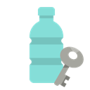 plastic, Bottle, Key Black icon