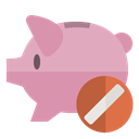 piggy, Bank, cancel RosyBrown icon