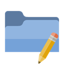 Folder, pencil SkyBlue icon