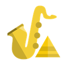 saxophone, music, pyramid Goldenrod icon