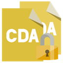 Format, Lock, Cda, File Goldenrod icon