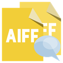 Format, Aiff, speech, File, Bubble Goldenrod icon