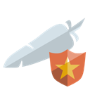 Apache, shield, Server Black icon