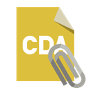 Cda, Format, File, Attachment Goldenrod icon