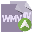 Wmv, File, wmv up, Format, Up LightSlateGray icon