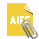 Attachment, File, Aiff, Format Goldenrod icon