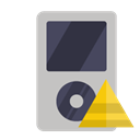 ipod, pyramid Silver icon