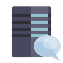 Bubble, Server, speech DarkSlateGray icon