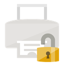 Lock, open, Print Gainsboro icon
