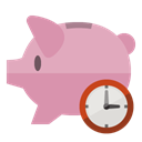 piggy, Clock, Bank RosyBrown icon