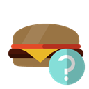 help, hamburguer Black icon