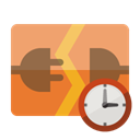 Clock, Disconnect SandyBrown icon