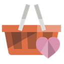 shopping, Heart, Basket Black icon