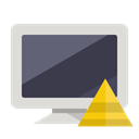 monitor, pyramid Gainsboro icon