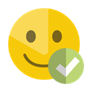 smiley, checkmark Gold icon