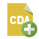 Add, Cda, Format, File Goldenrod icon